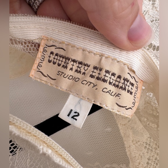 Rare Susan Lanes Country Elegance Wedding Ivory Lace Flowers Blouse / Skirt Set - Picture 8 of 15